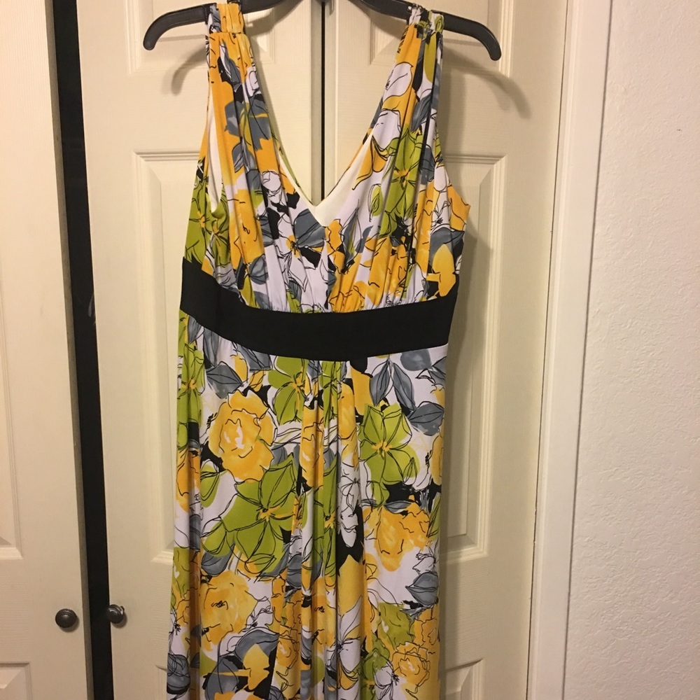 COPY - COPY - Yellow/Green/Black Jones Wear Dress, Size 12